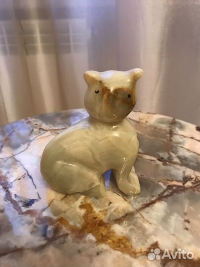 Статуэтка кошка из оникса