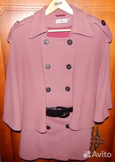 Кардиган 2-бортный с поясом,новый (возможен обмен)