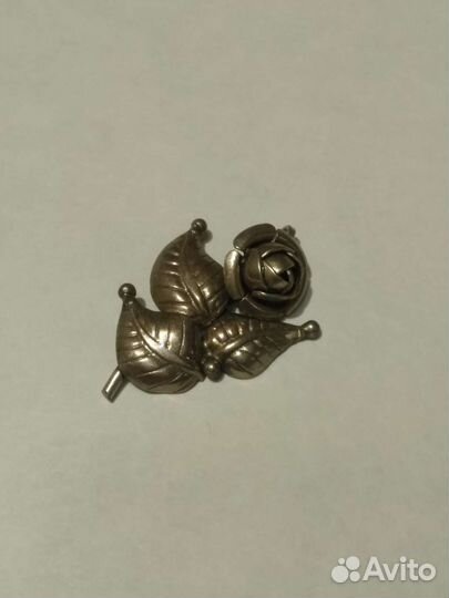 Кулон роза винтаж ретро СССР 1950-е