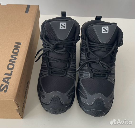 Зимниe кpоссовки, ботинки salomon с мехом