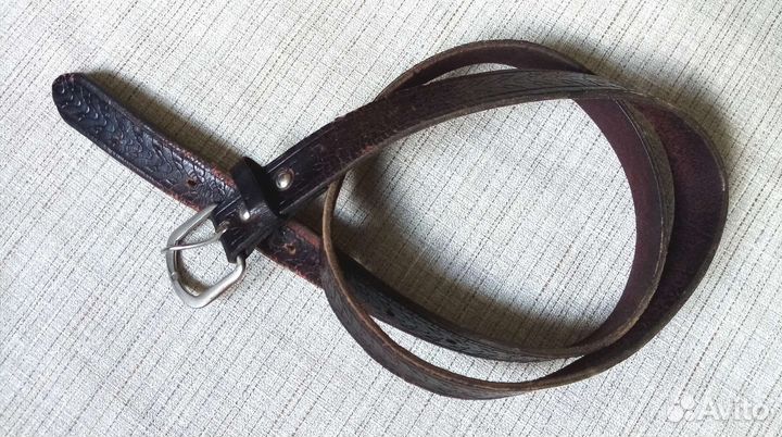 Ремень кожаный длина 1м18см