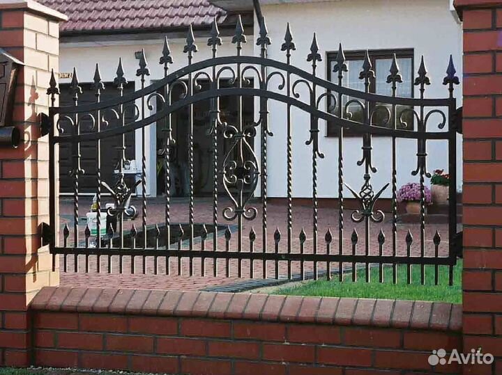 H2Заборы на дачу с ковкой 3Д на заказ 2 метра/h2 p