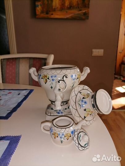 Декоративный чайник с заварником времён ссср, б/у