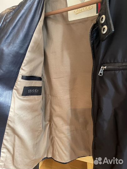Кожаная куртка мужская Gucci размер 52