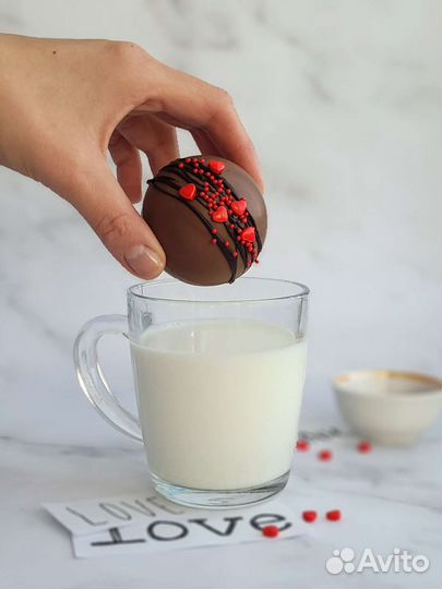 Шоколадная бомбочка/подарок учителю/какао бомбочка