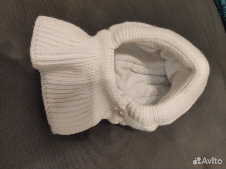 Шапка шлем зимняя журавлик 38-40 см