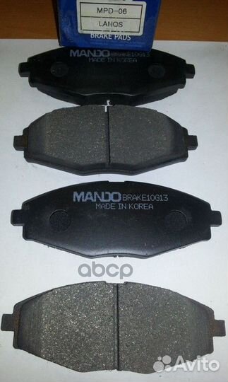 Колодки тормозные передние MPD06 Mando