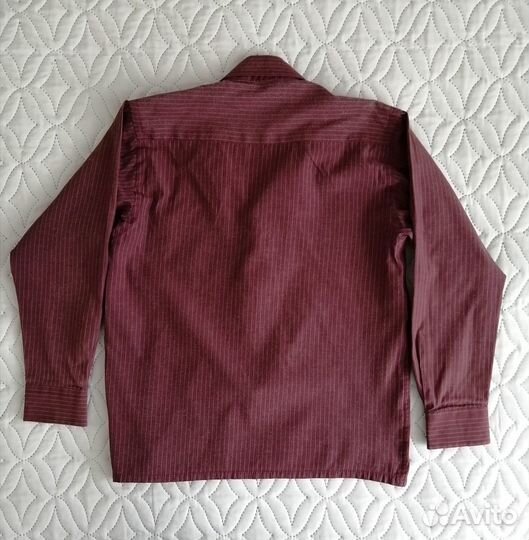 Рубашка для мальчика бордовая 122-128