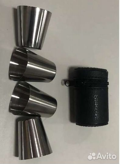 Стопки из нержавеющей стали 30 мл. в футляре