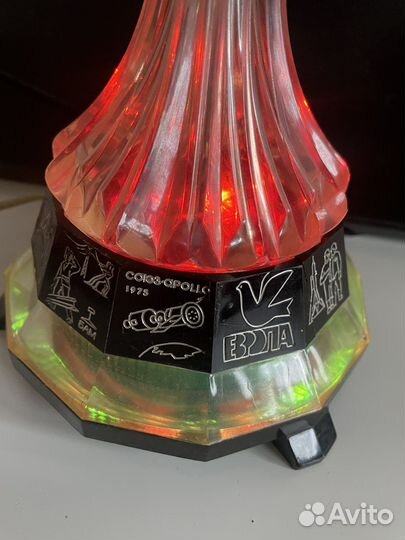 Винтажная старая редкая ночная лампа ракета СССР