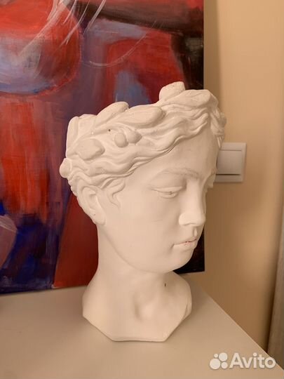 Бюст кашпо гипсовая голова венеры