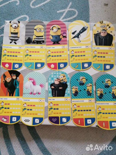 Игровые карточки Миньоны