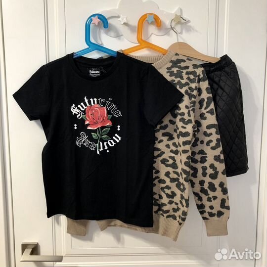 Пакет новой одежды для девочки 140