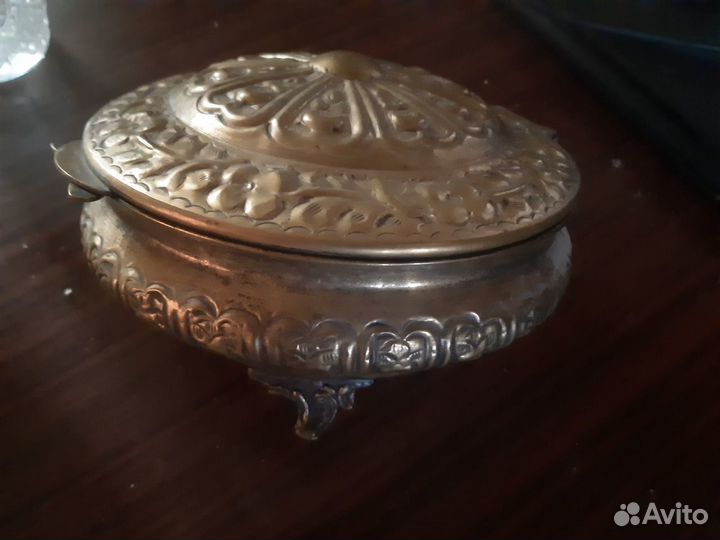 Шкатулка для украшений винтаж медная СССР