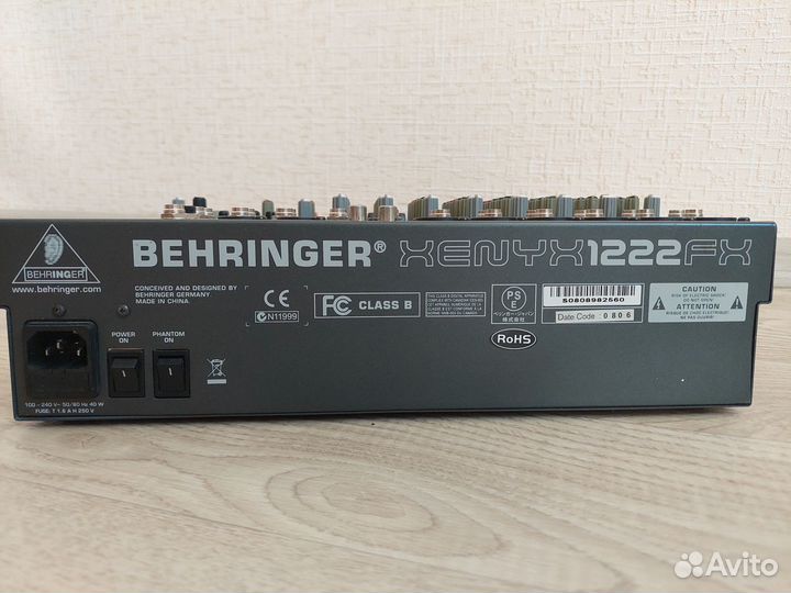 Микшерский пульт Behringer xenyx 1222FX микшер