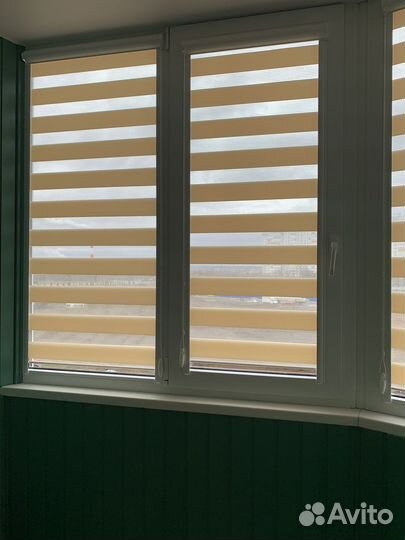 Рулонные шторы День-ночь персик