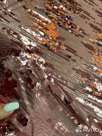 Ткань С пайетками на сетке