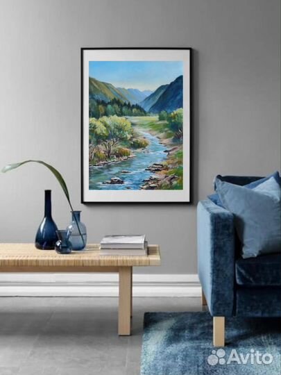 Картина маслом на холсте Горный Алтай