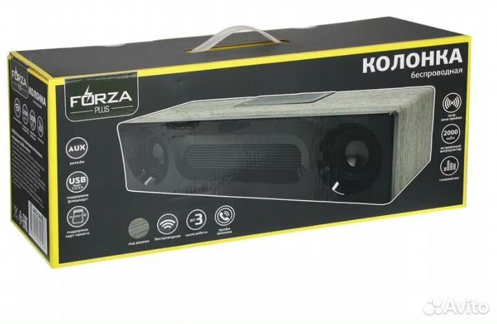 Новая Колонка беспроводная интерьерная, дерево,саб