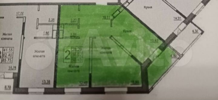 2-к. квартира, 58,8 м², 15/25 эт.