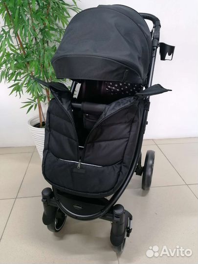 Новая коляска Luxmom G30 большие колеса (чёрный)