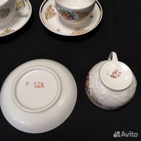 Сервиз чайный фарфор Вербилки СССР