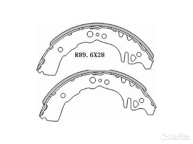 Колодки тормозные зад. Platz Vitz Echo Yaris