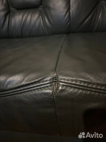 Кожаный диван и кресла бу