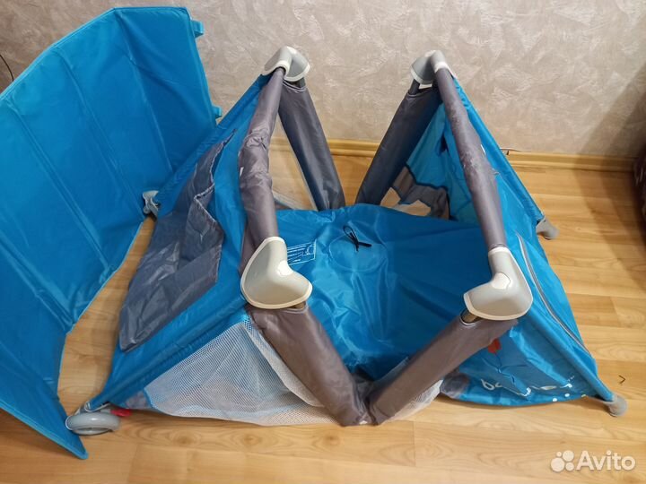 Переносная детская кроватка-манеж с матрасом