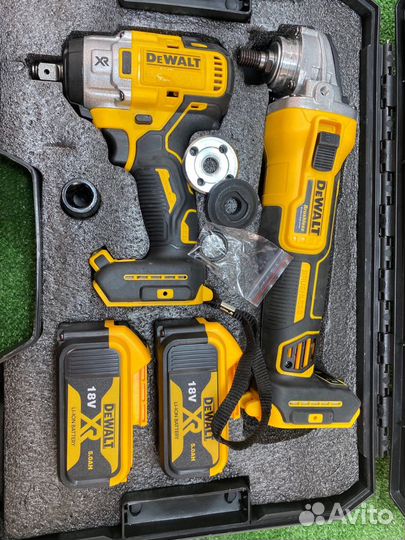 Аккмуляторный набор Dewalt 2 в 1 Ушм + Гайковерт