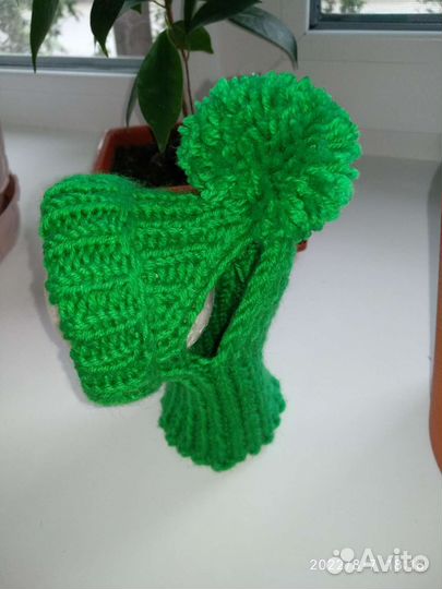 Шапочки для собак, вязаная одежда для собак