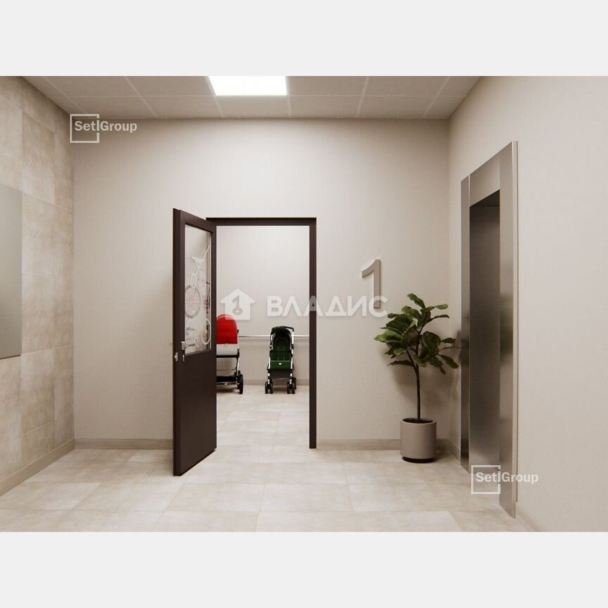 2-к. квартира, 54 м², 4/12 эт.
