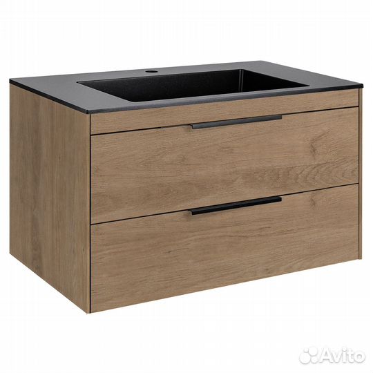 Тумба под раковину Chiara 2D 800 подвесная, 2 вык
