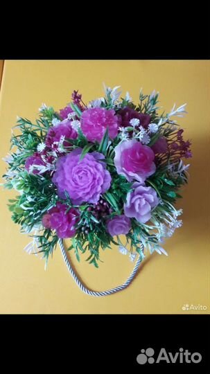 Букет из мыльных цветов