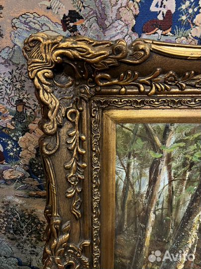 Картина масло в золотой раме