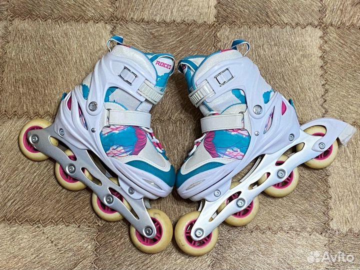 Роликовые коньки Roces раздвижные 36-40 с сумкой