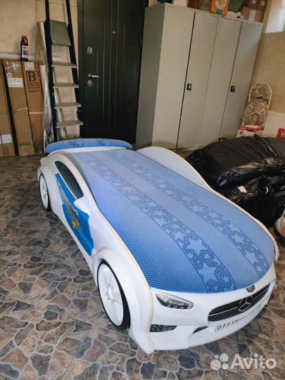 Кровать детская Mebelev машина Mercedes полиция