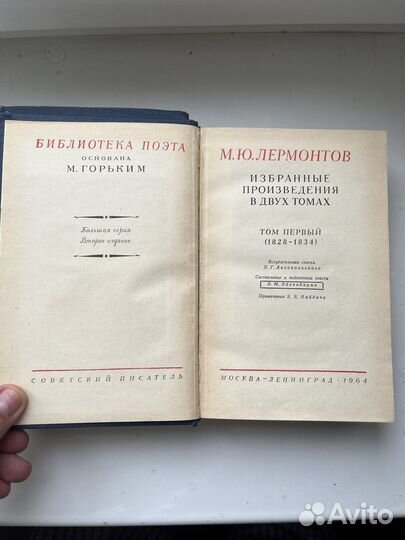 М.Ю. Лермонтов Избранные произведения в 2 томах