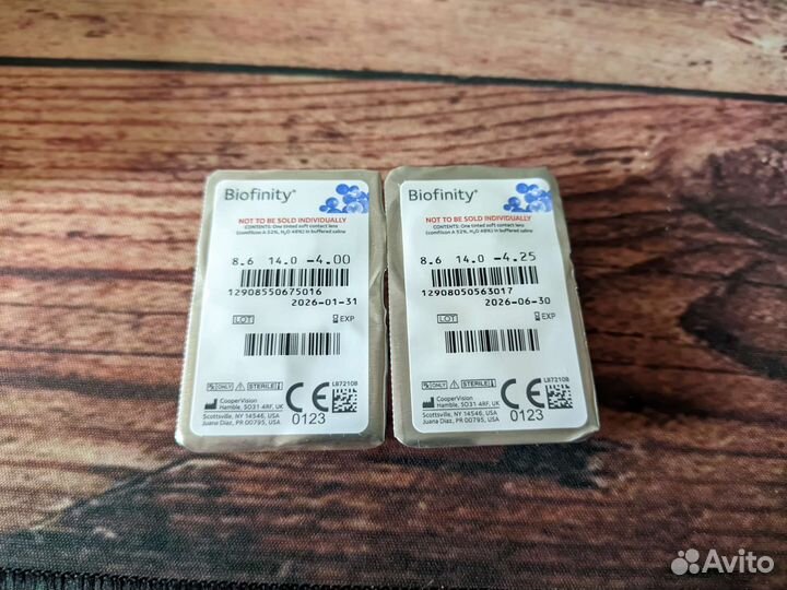 Линзы biofinity -4, -4.25 месячного ношения