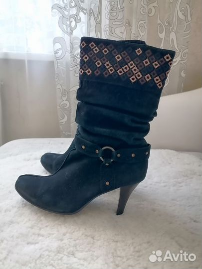 Ботильоны натуральная замша 40