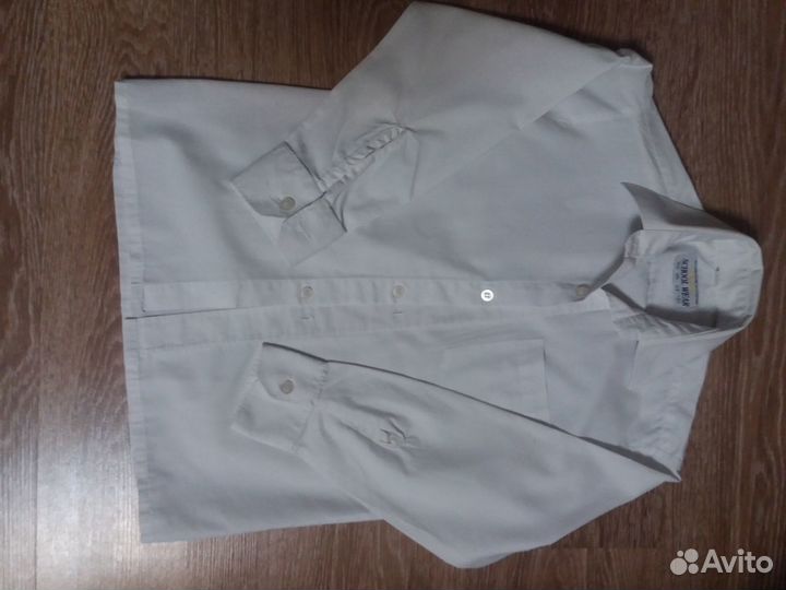 Рубашка белая для мальчика 128-134 см