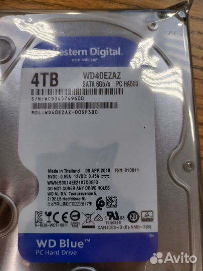 Western Digital 4 тб Внутренний жесткий диск (WD40
