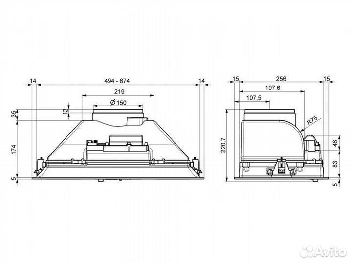 Вытяжка Elikor Pandora 52П-450 черный