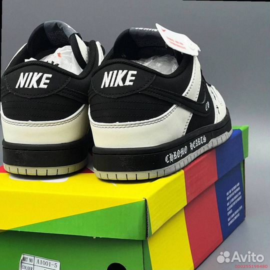 Кроссовки Nike Dunk Chrome Hearts (Арт.82197)