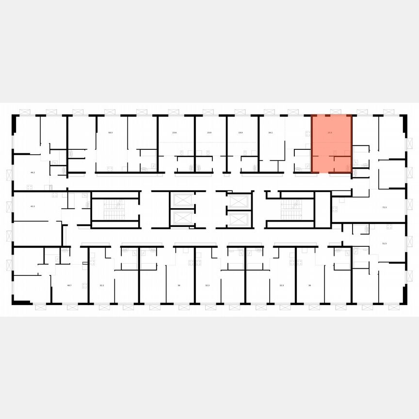 Квартира-студия, 25,5 м², 23/33 эт.