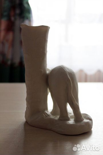 Статуэтка карандашница Слон у дерева, бисквит