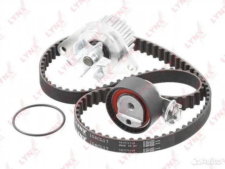 Комплект ремня грм с помпой lynxauto PW-1173