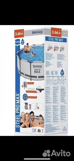 Каркасный бассейн 366 на 100