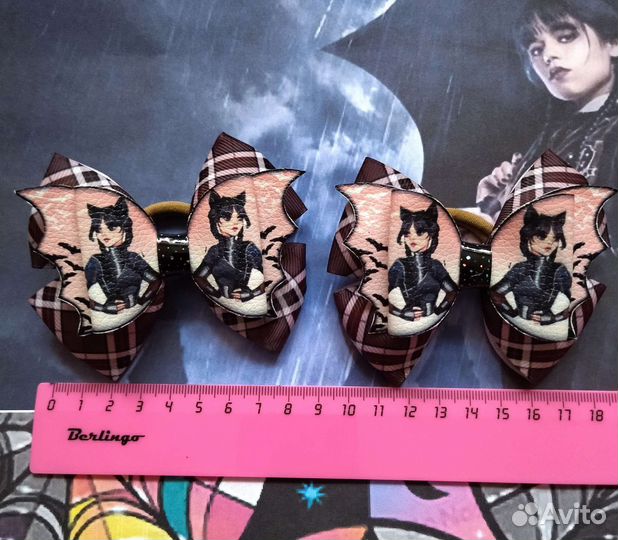 Уэнсдей бантики на резинке