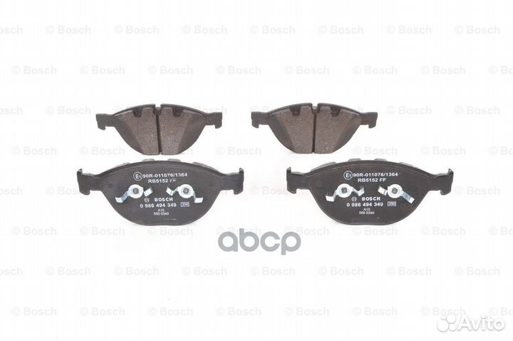 Колодки тормозные 0986494349 Bosch